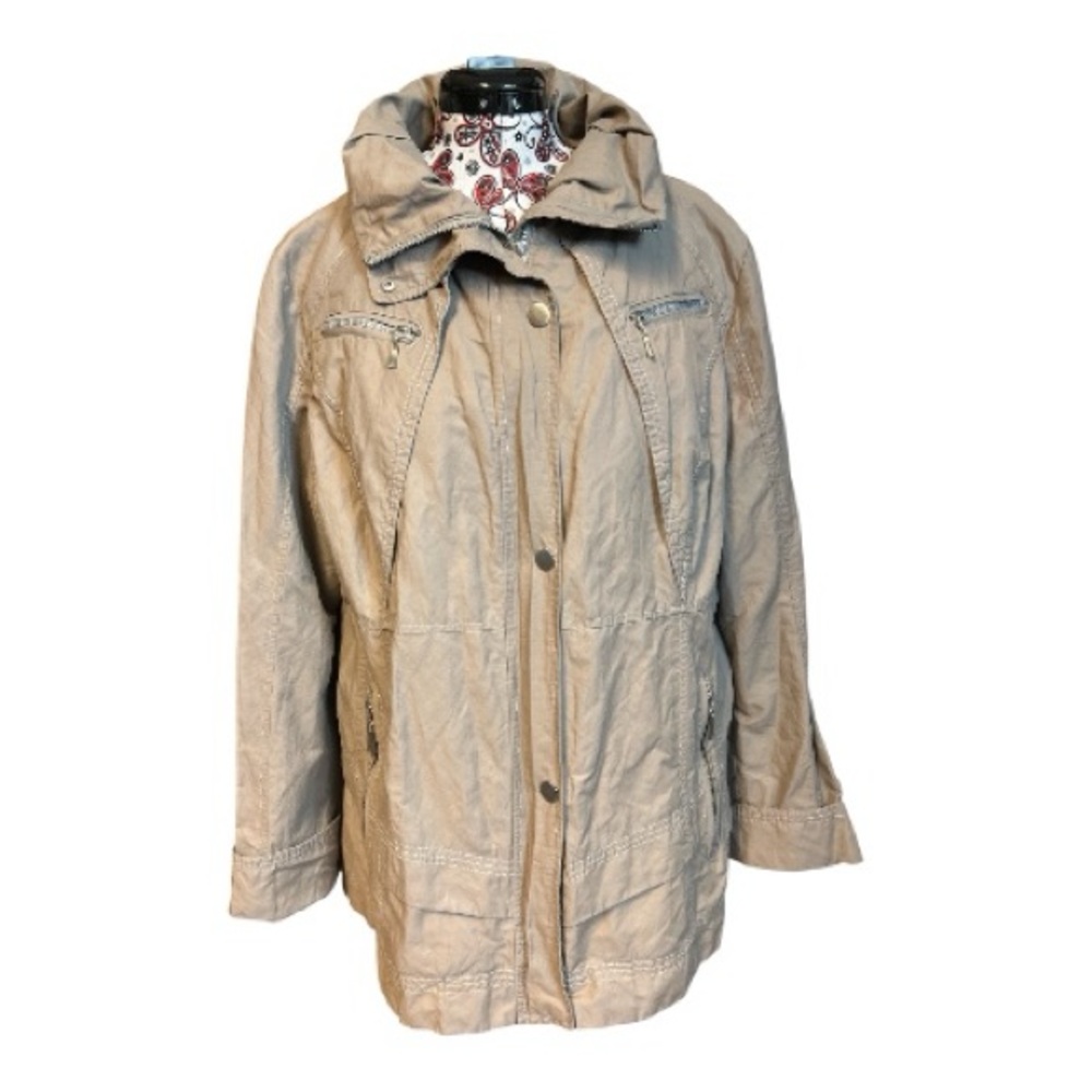 Parajumpers Carmela Tan Utility Hooded Jacket Size 20 Plus